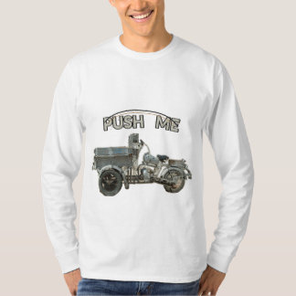 Rolig Vintage Push Me Motorcykel Långärmad T Shirt