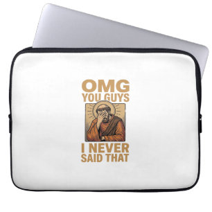 Rolig Vintage Religiös Facepalm Citat T-Shirt Desi Laptop Fodral