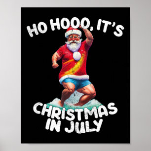 Rolig Vintage Retro Sommarlov Det är jul Poster