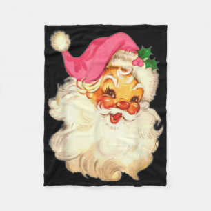 Rolig Vintage Rosa Tomte Rosa Juldesign Fleecefilt