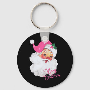 Rolig Vintage Rosa Tomte Rosa Juldesign Nyckelring