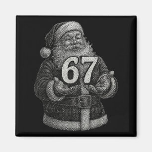 Rolig Vintage Sex Sju 6 7 Meme Santa Jul 6 Magnet