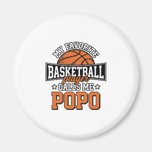 Rolig Vintage Sportdesign för Basket_1 Magnet