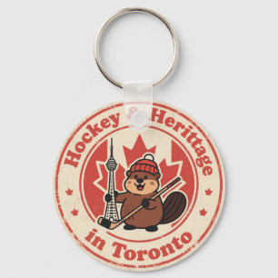 Rolig Vintage Toronto Beaver Hockey Retro Nyckelring