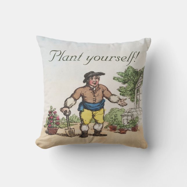 Rolig Vintage Trädgårdsmattan Kudde (Framsida)