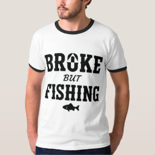 Rolig Vintage Trasig Men Fiskecitat T Shirt