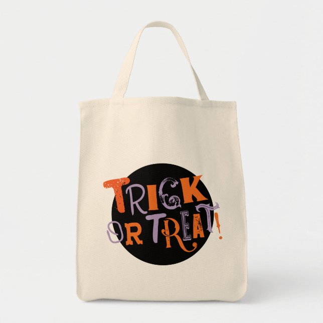 Rolig Vintage Typ Halloween  Tygkasse (Framsidan)