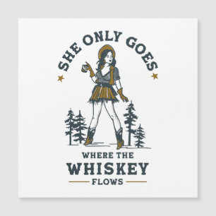 Rolig Vintage Western Cowgirl Whiskey Älskare