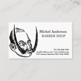 Rolig vintagestilbarberare visitkort
