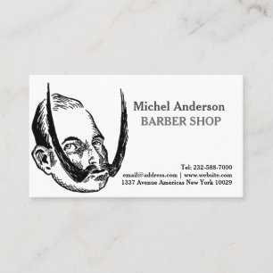 Rolig vintagestilbarberare visitkort