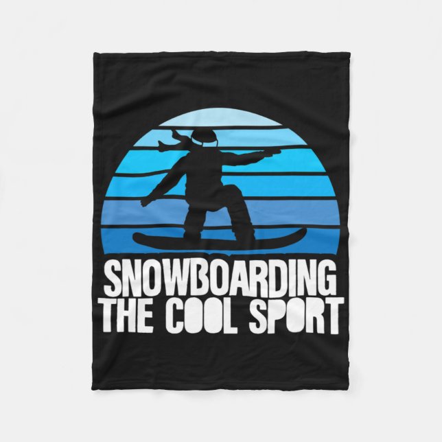 Rolig vinter snowboardåkare bräda snowboardåkning  fleecefilt (Framsidan)