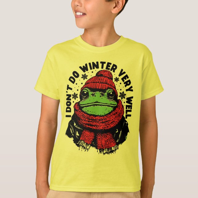 Rolig vintergroddesign t shirt (Framsida)