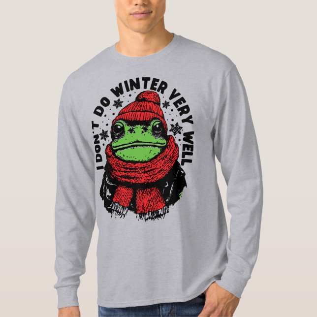 Rolig vintergroddesign t shirt (Framsida)