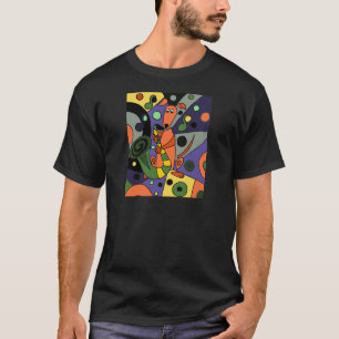 Rolig vinthundhund som leker saxofonen t-shirt