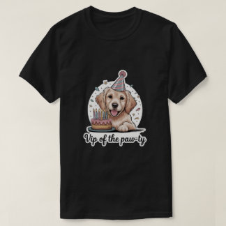 Rolig "VIP på Paw-tajtan" Hundfödelsedag T Shirt