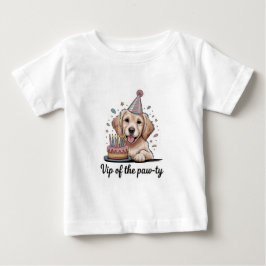 Rolig "VIP på Paw-ty" hundfödelsedag T Shirt