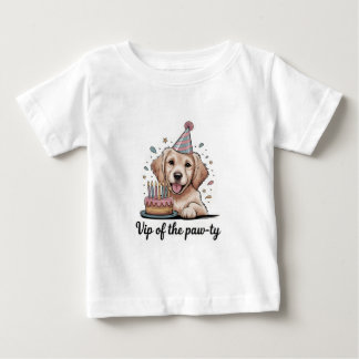 Rolig "VIP på Paw-ty" hundfödelsedag T Shirt