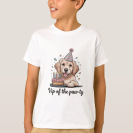Rolig "VIP på Paw-tyn" Hund Födelsedagspresent T Shirt