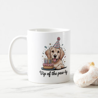 Rolig "VIP på Paw-tyn" Hundfödelsedag Kaffemugg