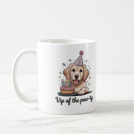 Rolig "VIP på Paw-tyn" Hundfödelsedag Kaffemugg