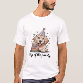 Rolig "VIP på Paw-tyn" Hundfödelsedag T Shirt