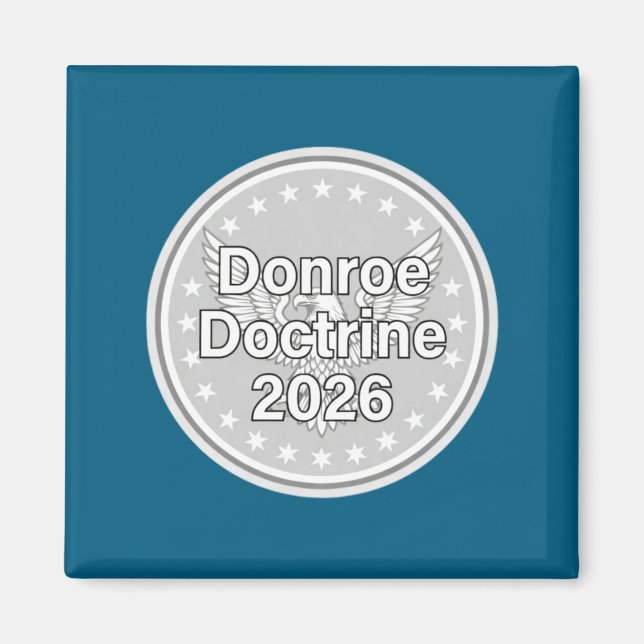 Rolig Viral Donroe Doktrin Meme Långärmad Magnet (Framsidan)