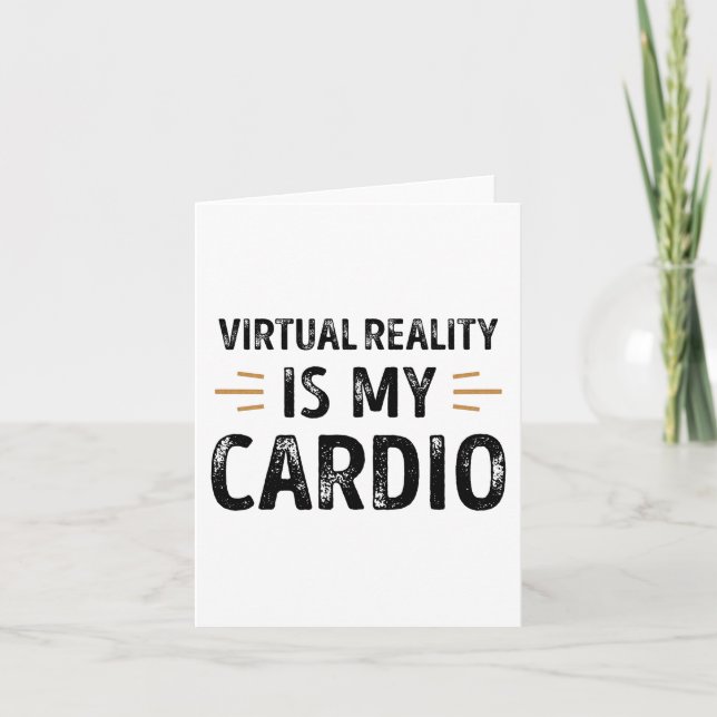 Rolig Virtual Reality är min Cardio - vr Present Kort (Framsida)