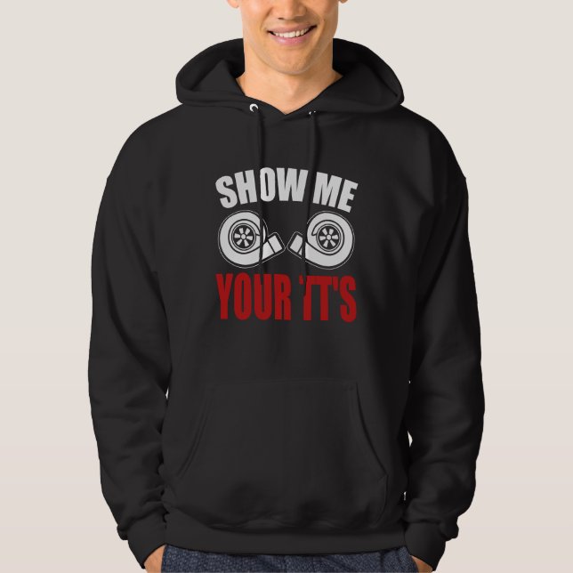 Rolig Visa Dina TT's Hoodie (Framsida)