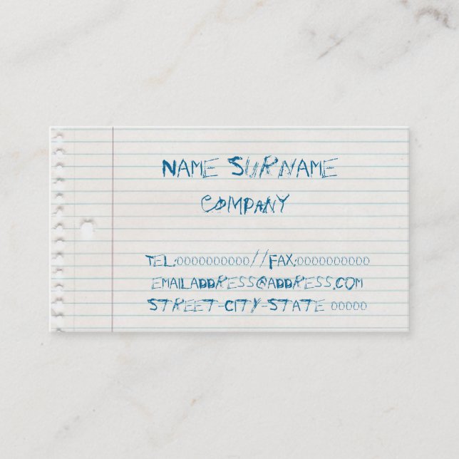 rolig visitkort (Framsida)