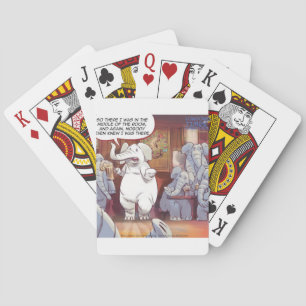Rolig Vit Elefant I Rummet Casinokort