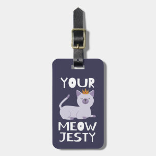 Rolig vits för kunglig katt din Meowjesty Bagagebricka