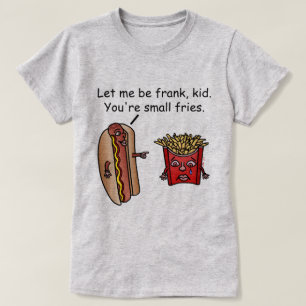 Rolig vits för varmkorvpommes fritesmat t-shirt
