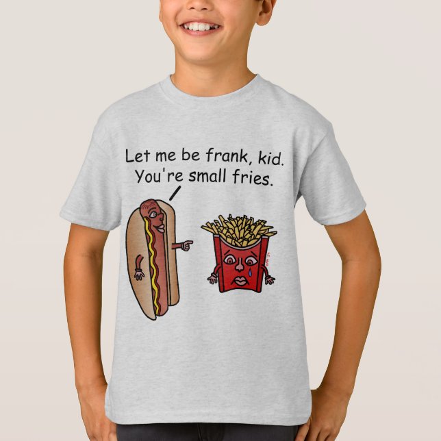 Rolig vits för varmkorvpommes fritesmat tee shirt (Framsida)