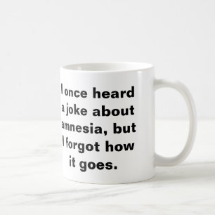 Rolig vits om amnesi kaffemugg