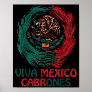 Rolig Viva Mexico Cabrone självständighetsdag mexi Poster