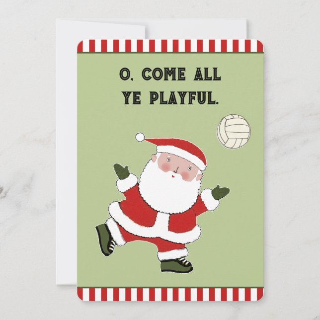 Rolig volleyboll jul julkort (Framsida)