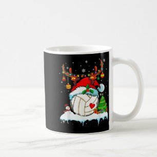 Rolig volleyboll jul ren jultomte hatt ljus kaffemugg