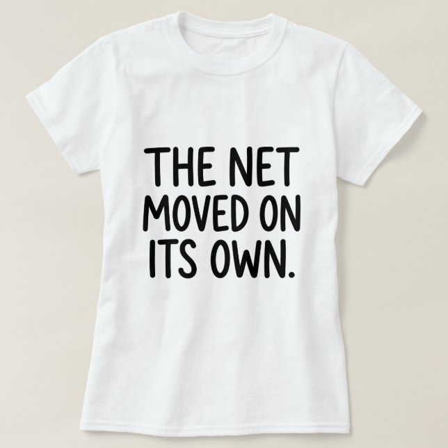 Rolig Volleyboll Vit Lögn Nätet Flyttade Sig T Shirt (Design framsida)
