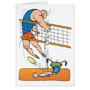 Rolig volleybollgåva hälsningskort