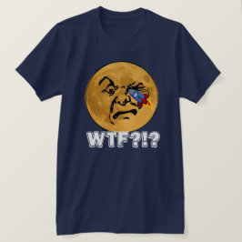 Rolig "VTF?!?" Gubbe Måne Får Raket i Ögat T Shirt