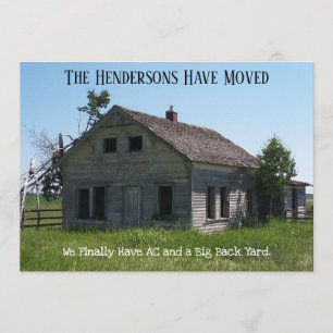 Rolig vykort för familjflyttningadressändring -