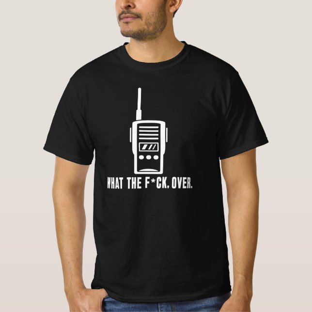 Rolig Walkie Talkie Radiooperatör Citat T Shirt (Framsida)