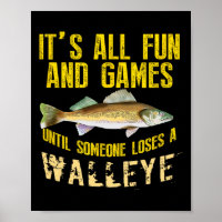 Rolig Walleye Fiske Sötvatten Fisk Grafisk Herrar