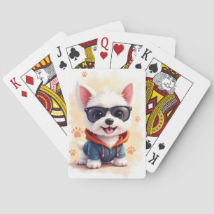 Rolig West Highland White Terrier Kawaii Hund Casinokort