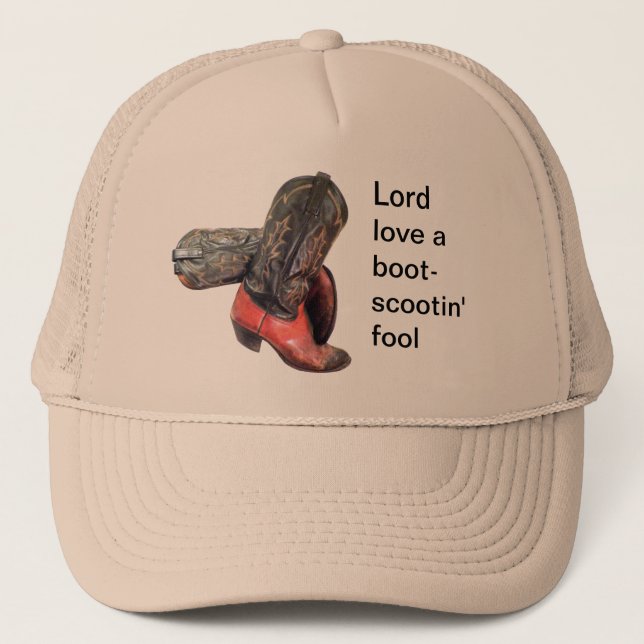 Rolig Western Cowboy Boot Scoot Keps (Framsida)