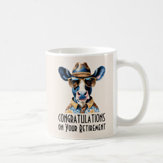 Rolig western cowboy kor pensionering gratulation kaffemugg