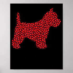 Rolig Westie Hundälskare Hjärtan Älskar Westie Val Poster