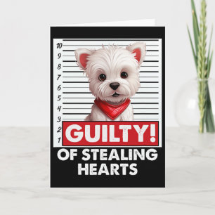 Rolig Westie West Vit Terrier Hundras Valentin Kort