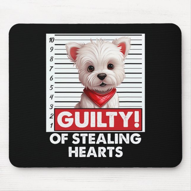 Rolig Westie West Vit Terrier Hundras Valentin Musmatta (Framsidan)