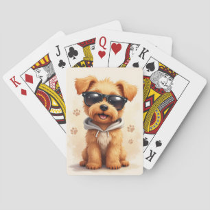 Rolig Wheaten Terrier Kawaii Hund Casinokort